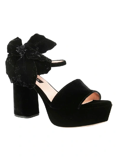 Shop Rochas Abigail Platform Sandals In Black