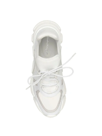 Shop Ferragamo Cimbra Sneakers In Bianco (white)