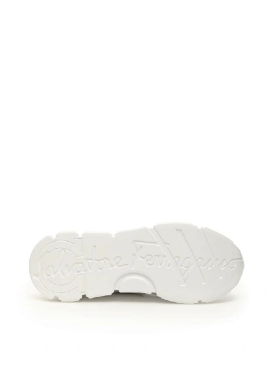 Shop Ferragamo Cimbra Sneakers In Bianco (white)