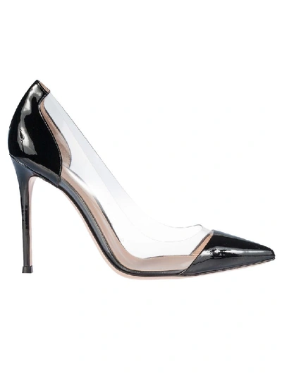 Shop Gianvito Rossi Plexi Pumps In Black/transparent