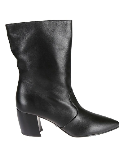 Shop Prada Pointed Toe Ankle Boots In Black