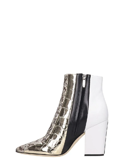 Shop Sergio Rossi High Heels Ankle Boots In White Leather