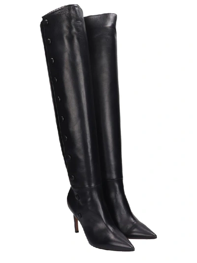 Shop L'autre Chose High Heels Boots In Black Leather