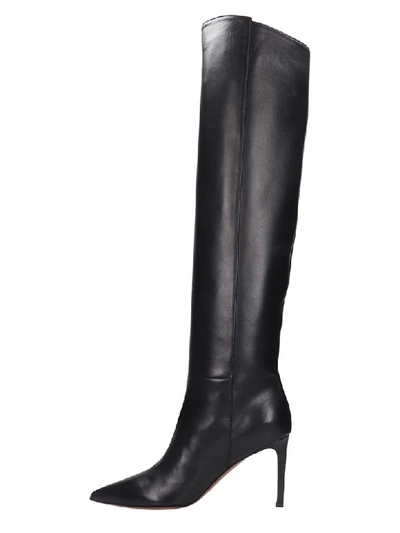 Shop L'autre Chose High Heels Boots In Black Leather