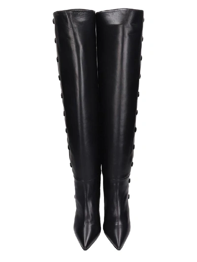 Shop L'autre Chose High Heels Boots In Black Leather