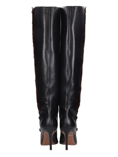 Shop L'autre Chose High Heels Boots In Black Leather