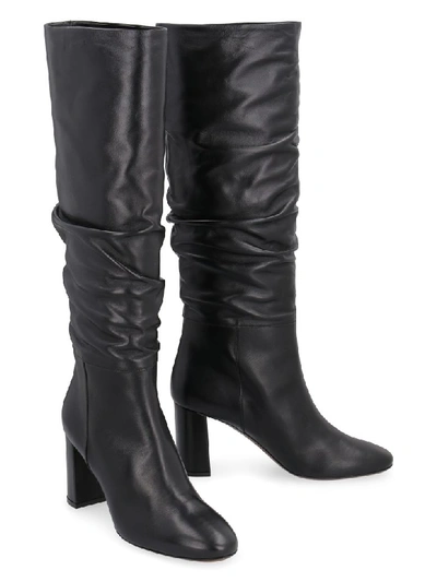 Shop L'autre Chose Leather Knee High Boots In Black