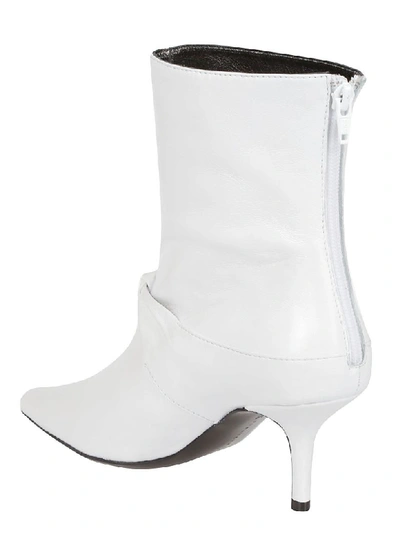 Shop Dorateymur Pointed Toe Ankle Boots In White
