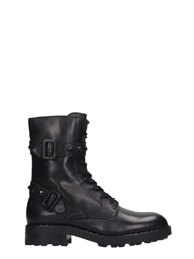 Shop Ash Witch Combat Boots In Black Leather