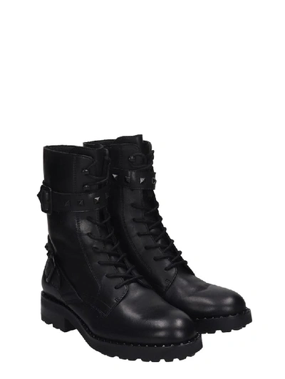 Shop Ash Witch Combat Boots In Black Leather