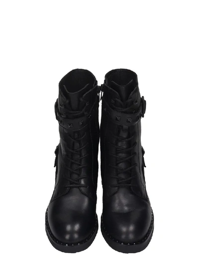 Shop Ash Witch Combat Boots In Black Leather