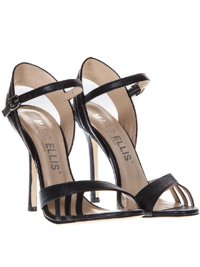 Shop Marc Ellis Vegas Black Leather Sandals