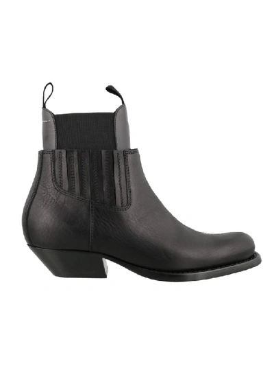 Shop Mm6 Maison Margiela Ankle Boots In Black