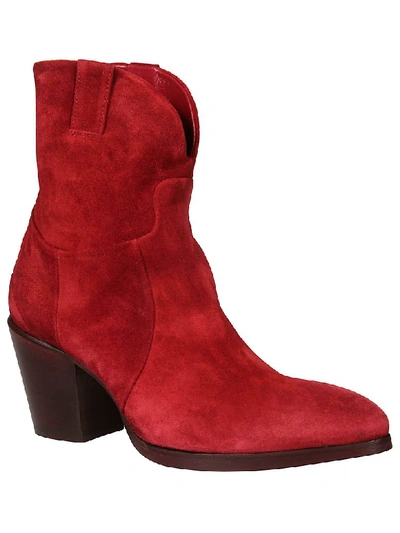 Shop Rocco P. Rear Zip Ankle Boots In Red
