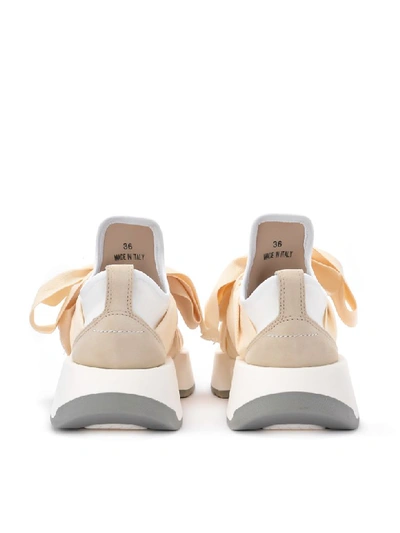 Shop Mm6 Maison Margiela White Neoprene Sneaker In Bianco
