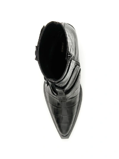 Shop Pinko Lucciola Boots In Nero Limosine (black)