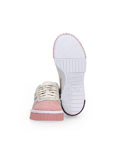 Shop Puma Cali Remix Pink Beige Purple Sneaker In Parchment / Bride (multicolor)