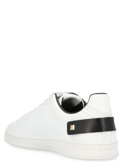 Shop Valentino Net Shoes In White/black