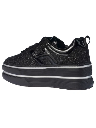 Shop Hogan H449 Maxi Platform Sneakers In Black