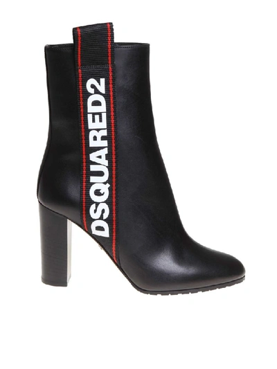 Shop Dsquared2 Ankle Boot In Black Leather