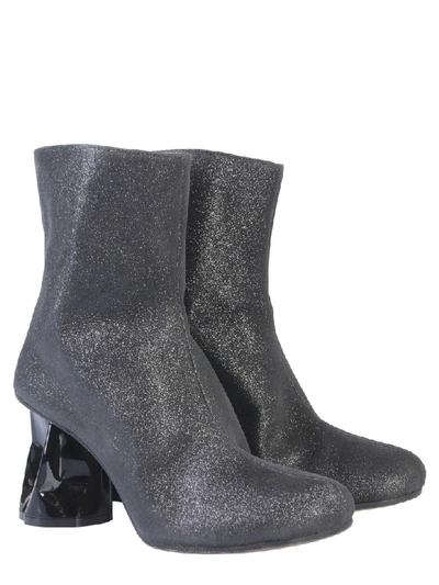 Shop Maison Margiela Boot With Crushed Heel In Nero