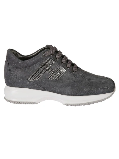 Shop Hogan H Strass Sneakers In Grey
