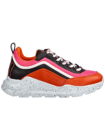 Shop Msgm Hiking Sneakers In Fucsia