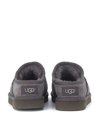 Shop Ugg Slip-on  Classic Slipper Made Of Gray Suede In Grigio