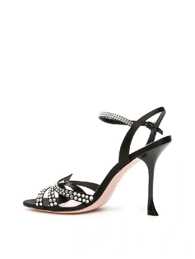 Shop Roger Vivier Viv Bling Sandals In Nero (black)