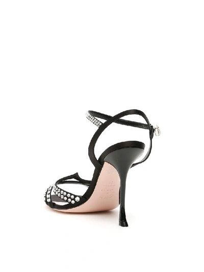 Shop Roger Vivier Viv Bling Sandals In Nero (black)