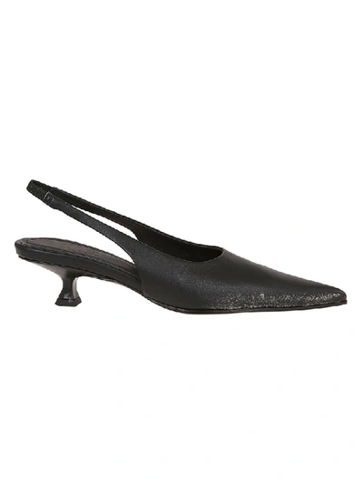 Shop Mm6 Maison Margiela Slingback Sandals In Black