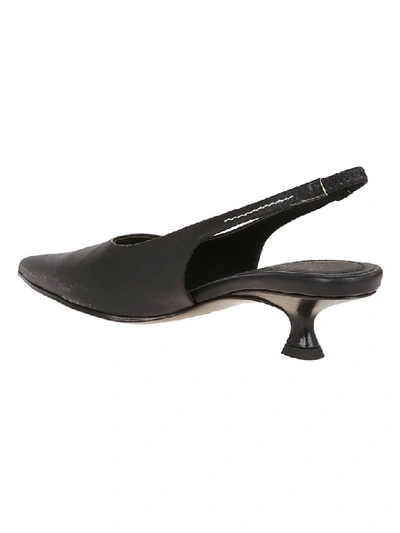 Shop Mm6 Maison Margiela Slingback Sandals In Black