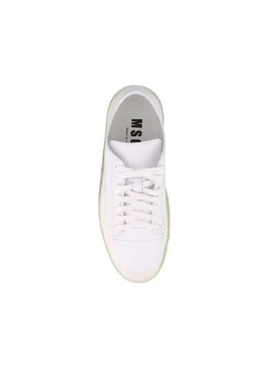 Shop Msgm Floating Sneakers In White