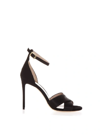 Shop Aldo Castagna Powder Kira Sandals In Black Leather