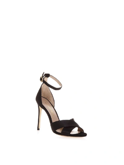 Shop Aldo Castagna Powder Kira Sandals In Black Leather