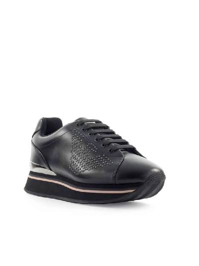 Shop Emporio Armani Black Silver Sneaker In Black / Silver (black)