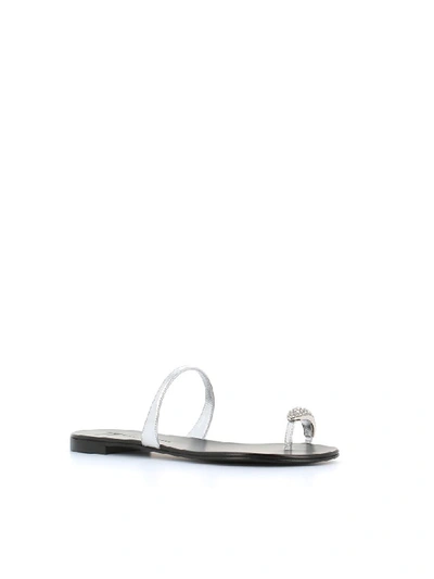 Shop Giuseppe Zanotti Sandals Ring In Silver