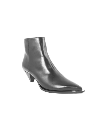 Shop Aldo Castagna Desi Ankle Boot In Black Leather In Nero