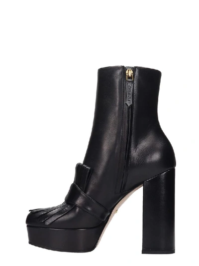 Shop Gucci High Heels Ankle Boots In Black Leather