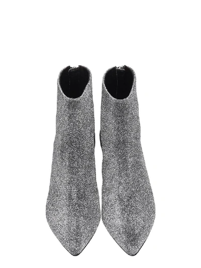Shop Kendall + Kylie Kara High Heels Ankle Boots In Silver Glitter
