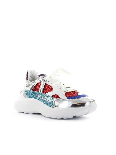 Shop Love Moschino Multicolor Mix Running Sneaker In Multicolor (multicolor)