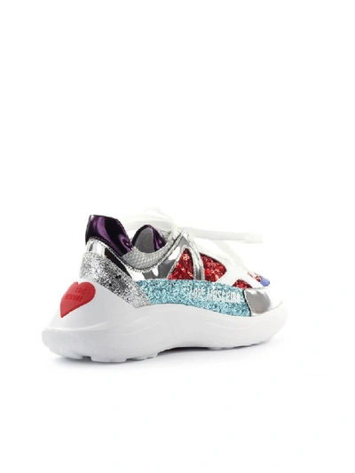 Shop Love Moschino Multicolor Mix Running Sneaker In Multicolor (multicolor)