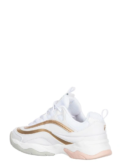 Shop Fila Ray F Low Sneakers In White/spanish
