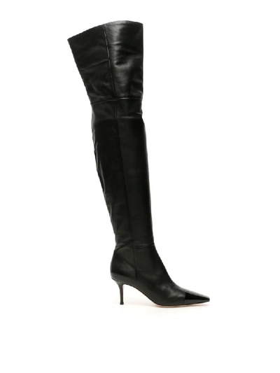 Shop Gianvito Rossi Over-the-knee Stefanie Boots In Black Black (black)