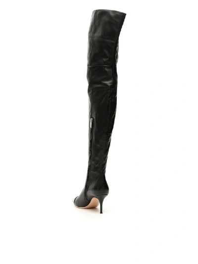 Shop Gianvito Rossi Over-the-knee Stefanie Boots In Black Black (black)