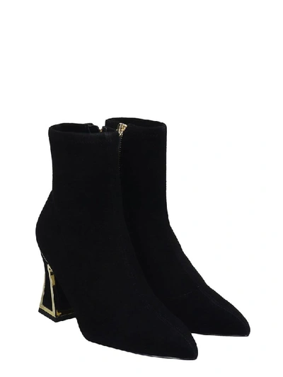 Shop Kat Maconie Joanna High Heels Ankle Boots In Black Suede