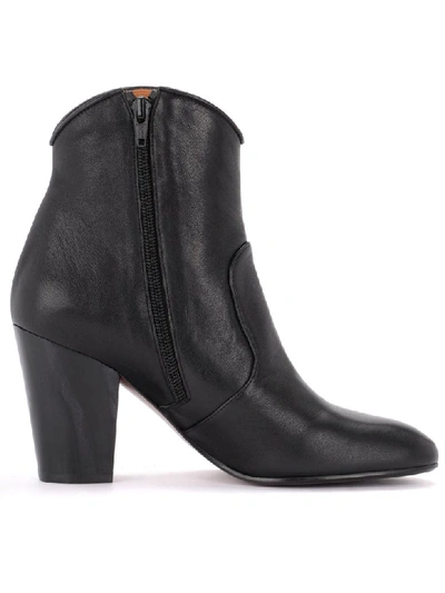 Shop Chie Mihara Texan Ankle Boot In Black Leather In Nero