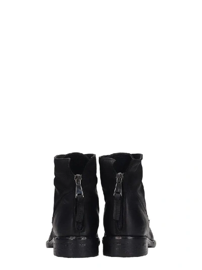 Shop Strategia Combat Boots In Black Leather