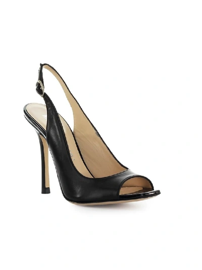 Shop Marc Ellis Black Leather Sandal In Nero