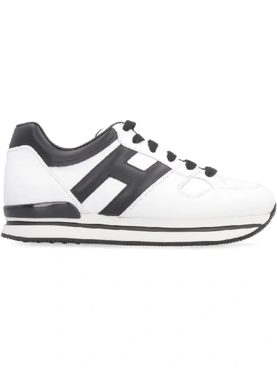 Shop Hogan H222 Leather Sneakers In White